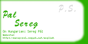 pal sereg business card